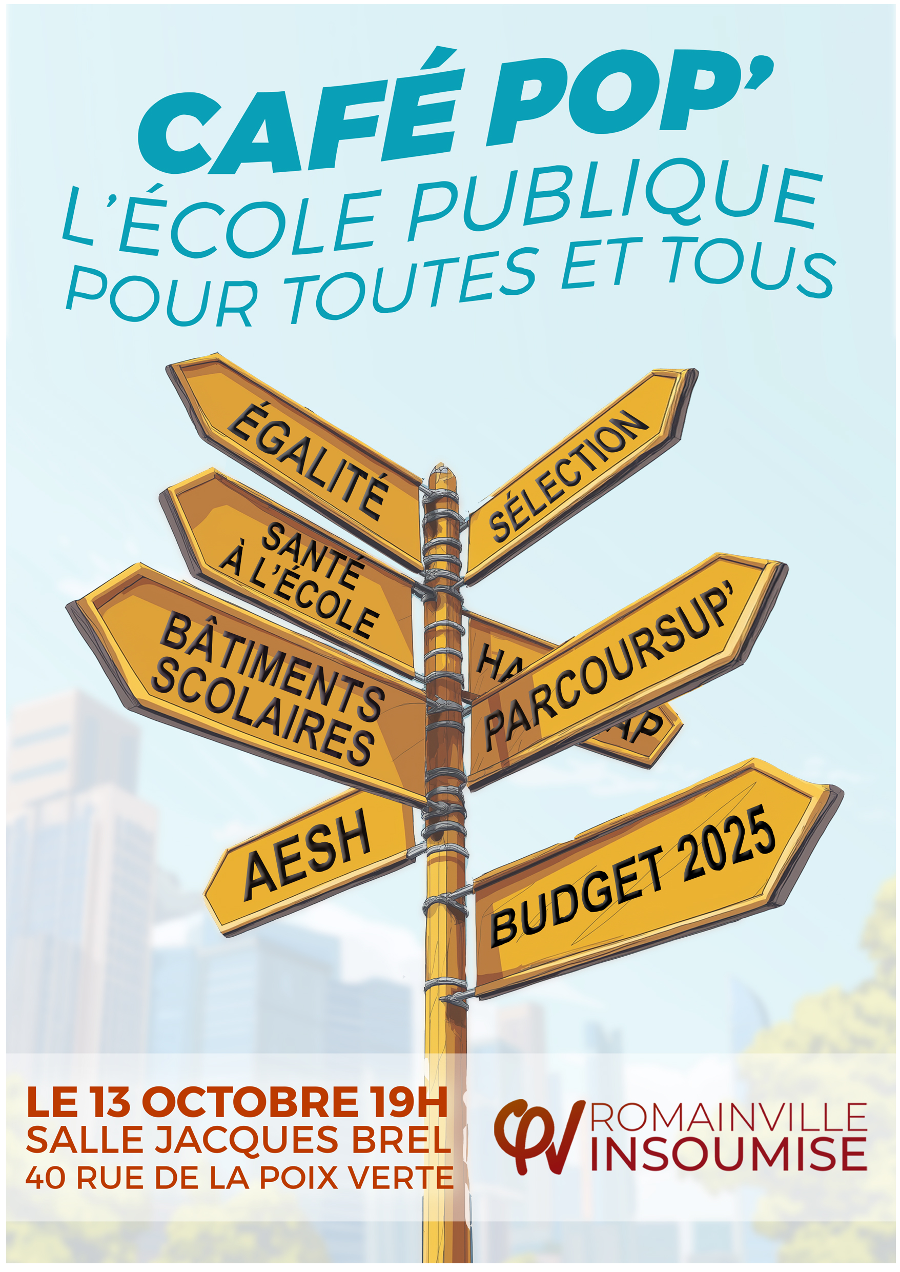 Café Populaire L'école Publique Pour Toutes Et Tous